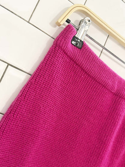 vintage ports 100% wool ribbed knit midi skirt - good market thrift store