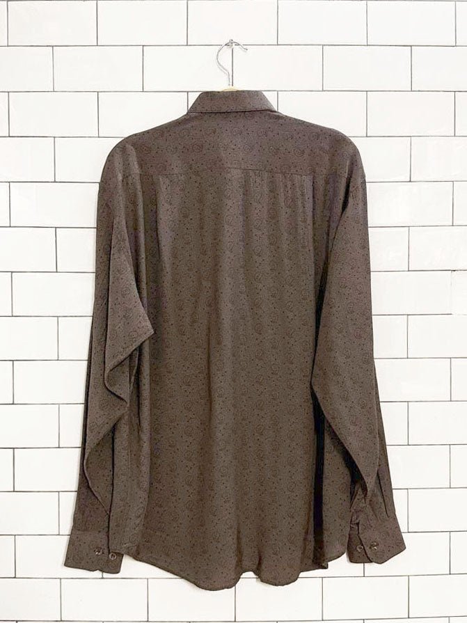 vintage pronto - uomo paisley flowy dress shirt | made in Italy - good market thrift store