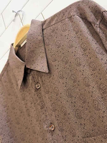 vintage pronto - uomo paisley flowy dress shirt | made in Italy - good market thrift store