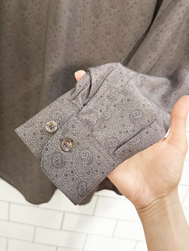 vintage pronto - uomo paisley flowy dress shirt | made in Italy - good market thrift store