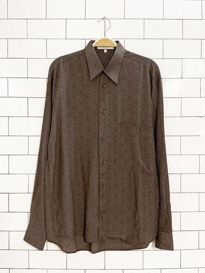 vintage pronto - uomo paisley flowy dress shirt | made in Italy - good market thrift store