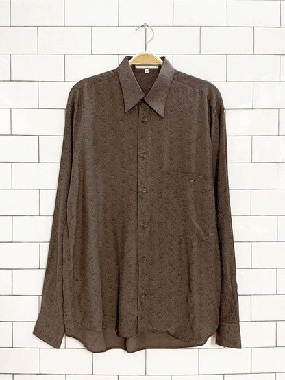 vintage pronto - uomo paisley flowy dress shirt | made in Italy - good market thrift store