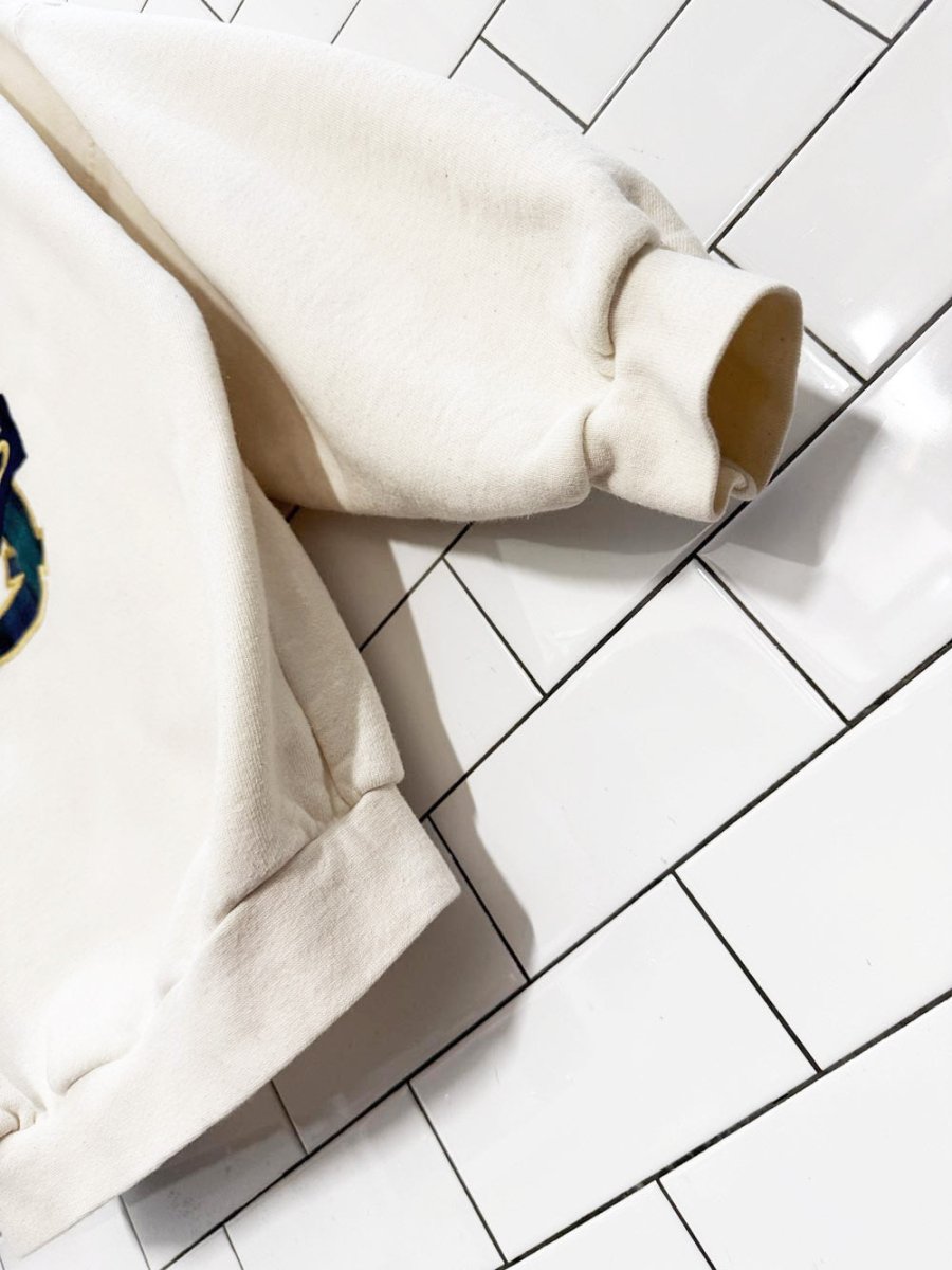 vintage queens university tartan embroidered sweatshirt | made in Canada - good market thrift store