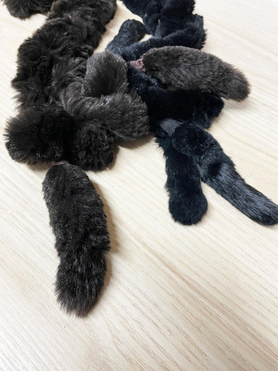 vintage rabbit fur tassel scarf - good market thrift store