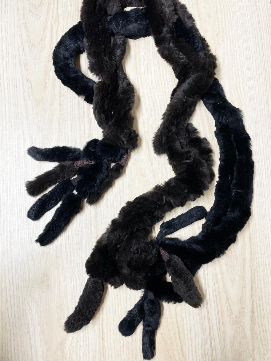 vintage rabbit fur tassel scarf - good market thrift store