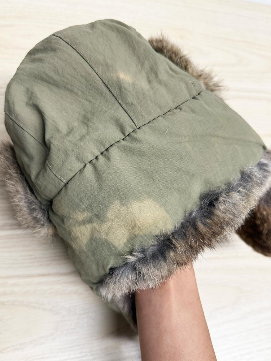 vintage rabbit fur trapper hat - good market thrift store