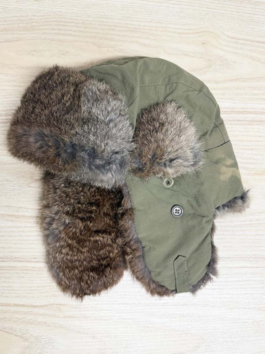 vintage rabbit fur trapper hat - good market thrift store