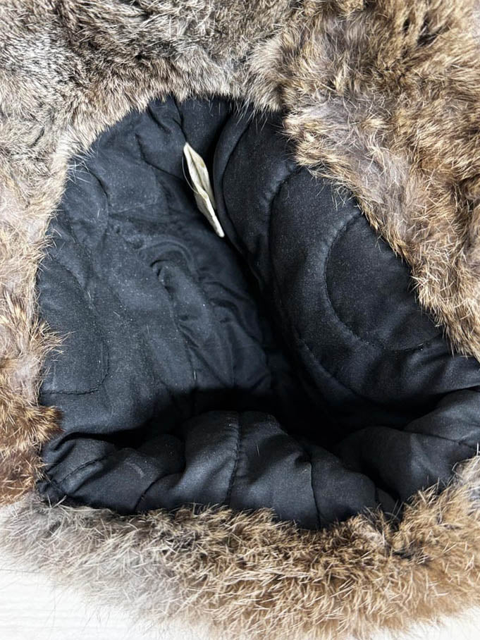 vintage rabbit fur trapper hat - good market thrift store