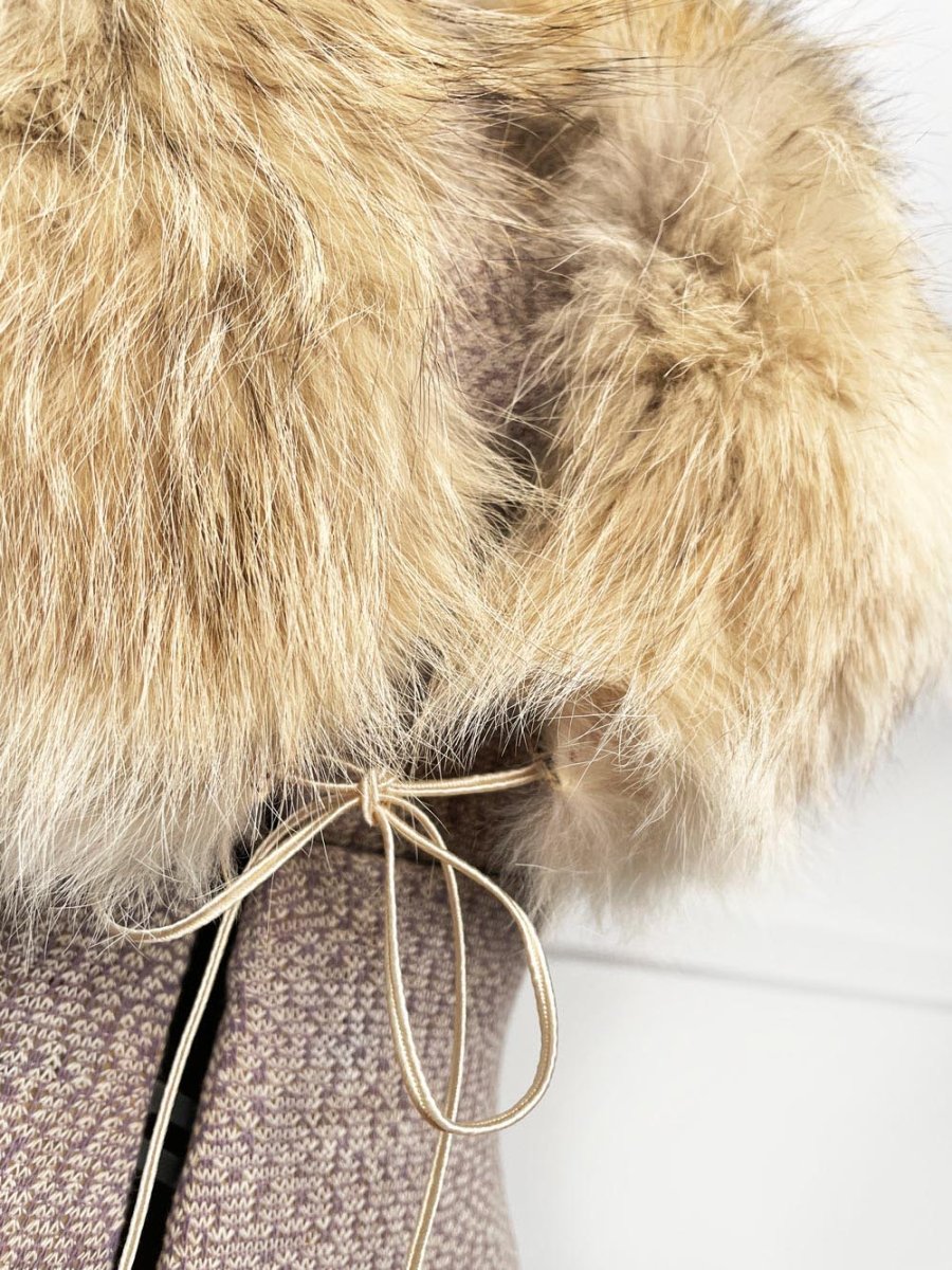 vintage raccoon fur stole tie collar - good market thrift store