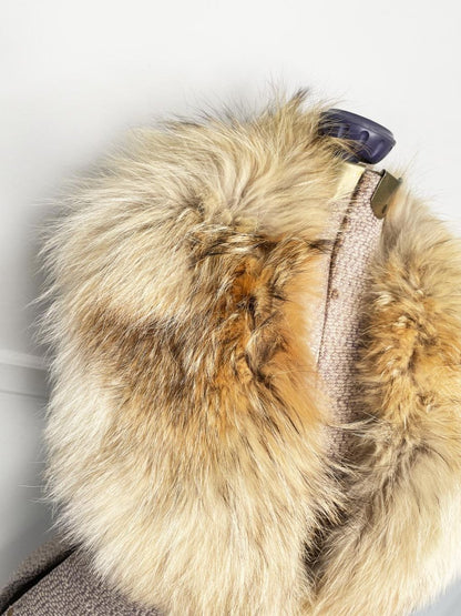 vintage raccoon fur stole tie collar - good market thrift store