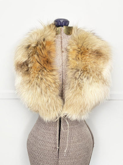 vintage raccoon fur stole tie collar - good market thrift store