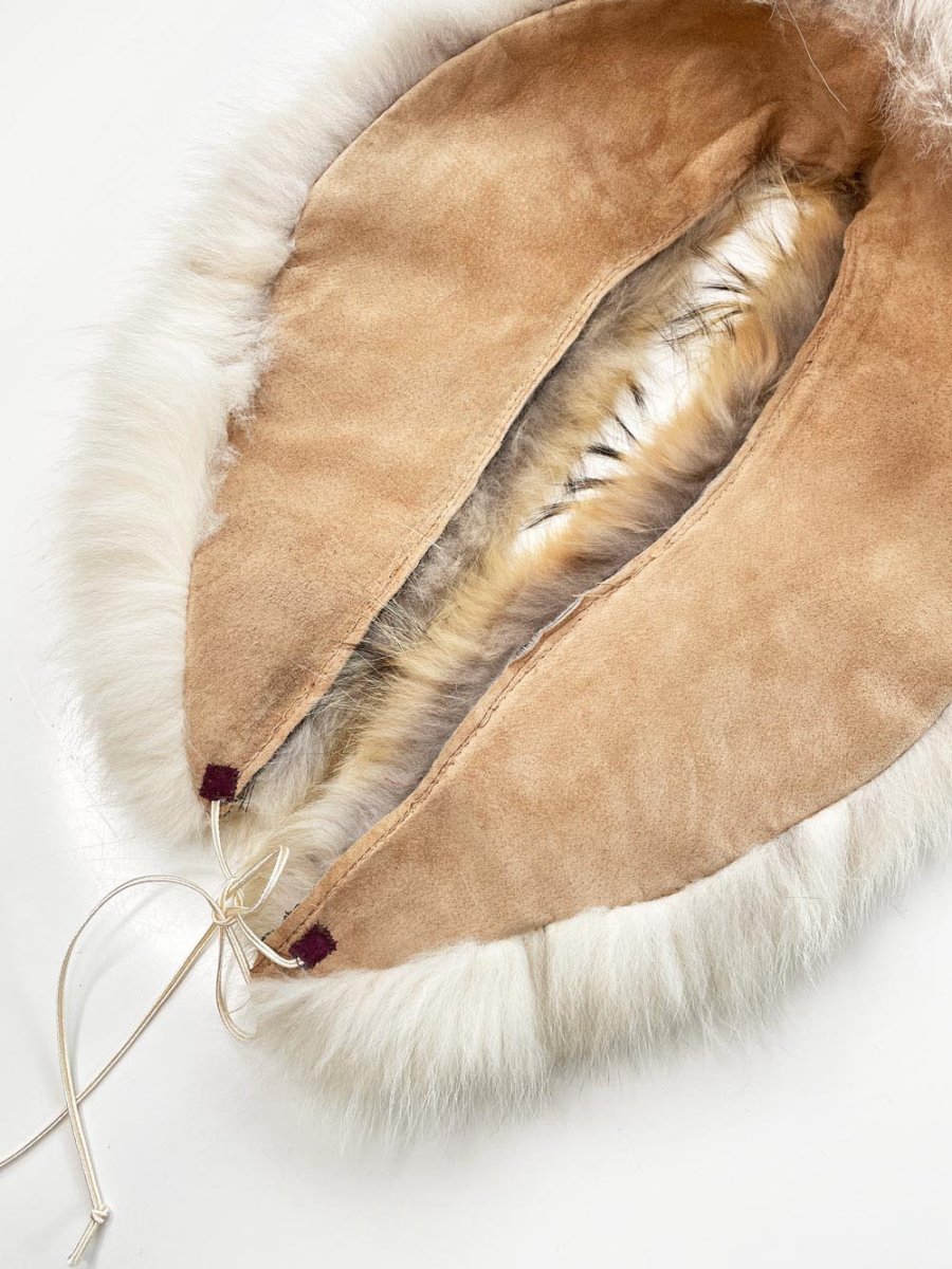 vintage raccoon fur stole tie collar - good market thrift store