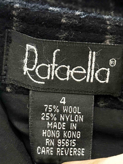 vintage rafaella wool - blend check fringe midi skirt - good market thrift store