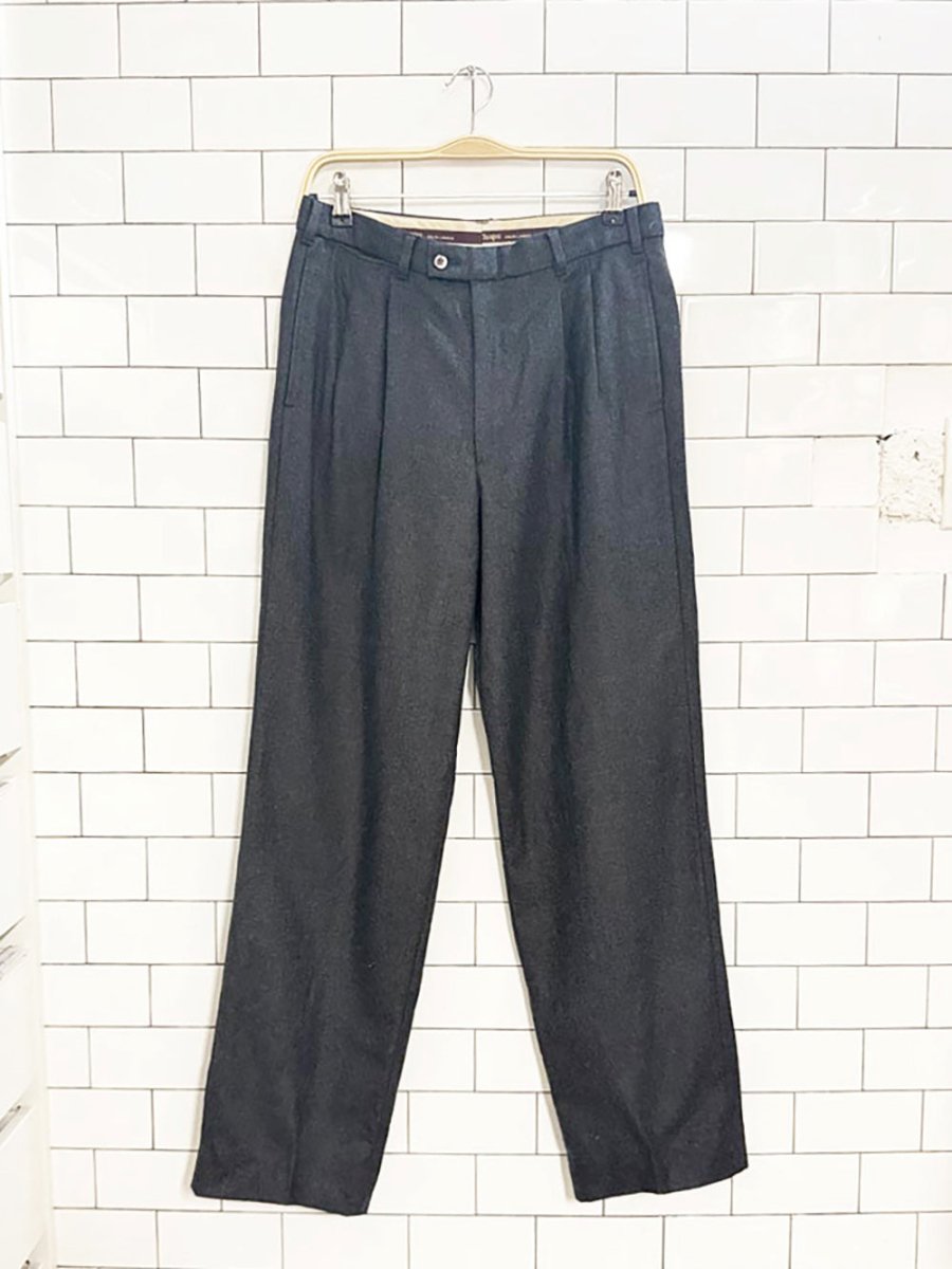 vintage ralph lauren chaps 100% wool pleated trousers | made in Canada - good market thrift store