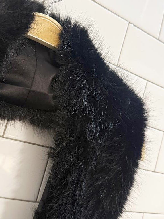 vintage real fur stole tie collar - good market thrift store