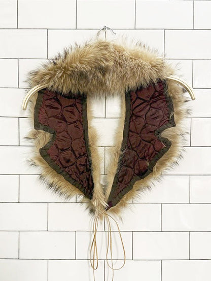 vintage real fur stole tie collar - good market thrift store