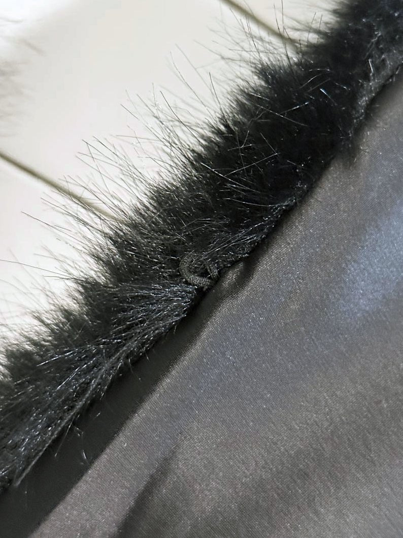 vintage real fur stole tie collar - good market thrift store