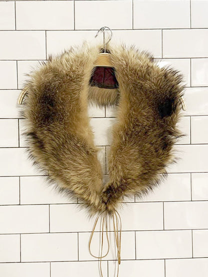vintage real fur stole tie collar - good market thrift store