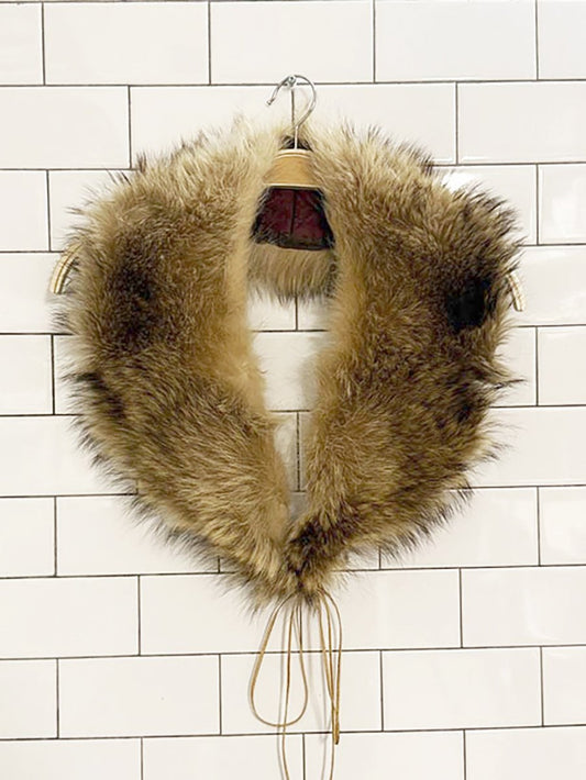 vintage real fur stole tie collar - good market thrift store