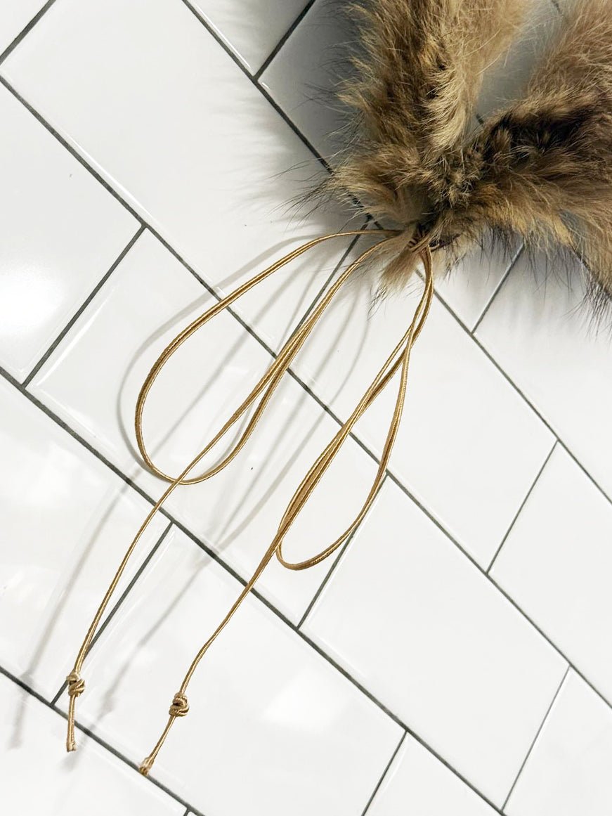 vintage real fur stole tie collar - good market thrift store