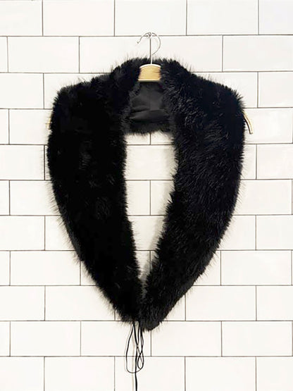 vintage real fur stole tie collar - good market thrift store
