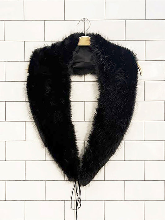 vintage real fur stole tie collar - good market thrift store
