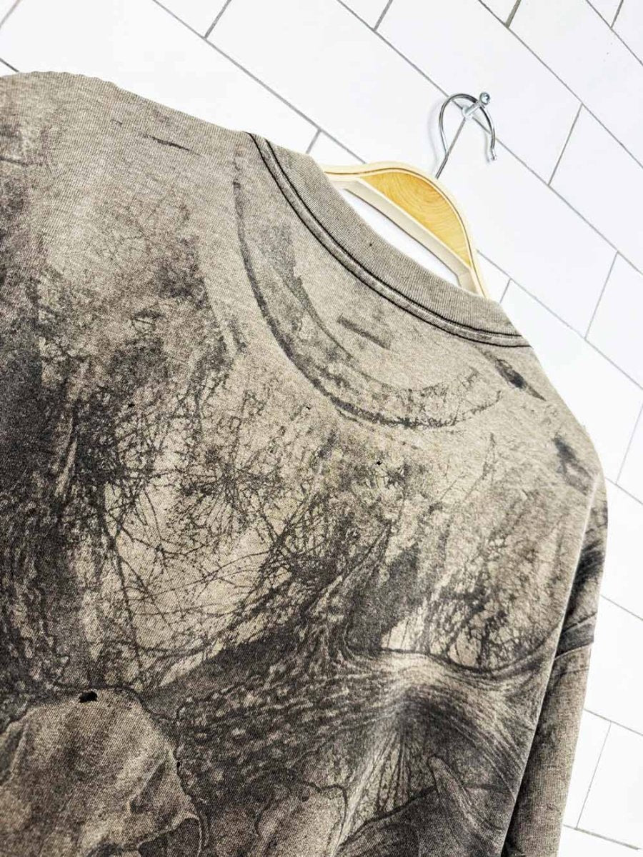 vintage realtree camo skull all over printed tee - good market thrift store
