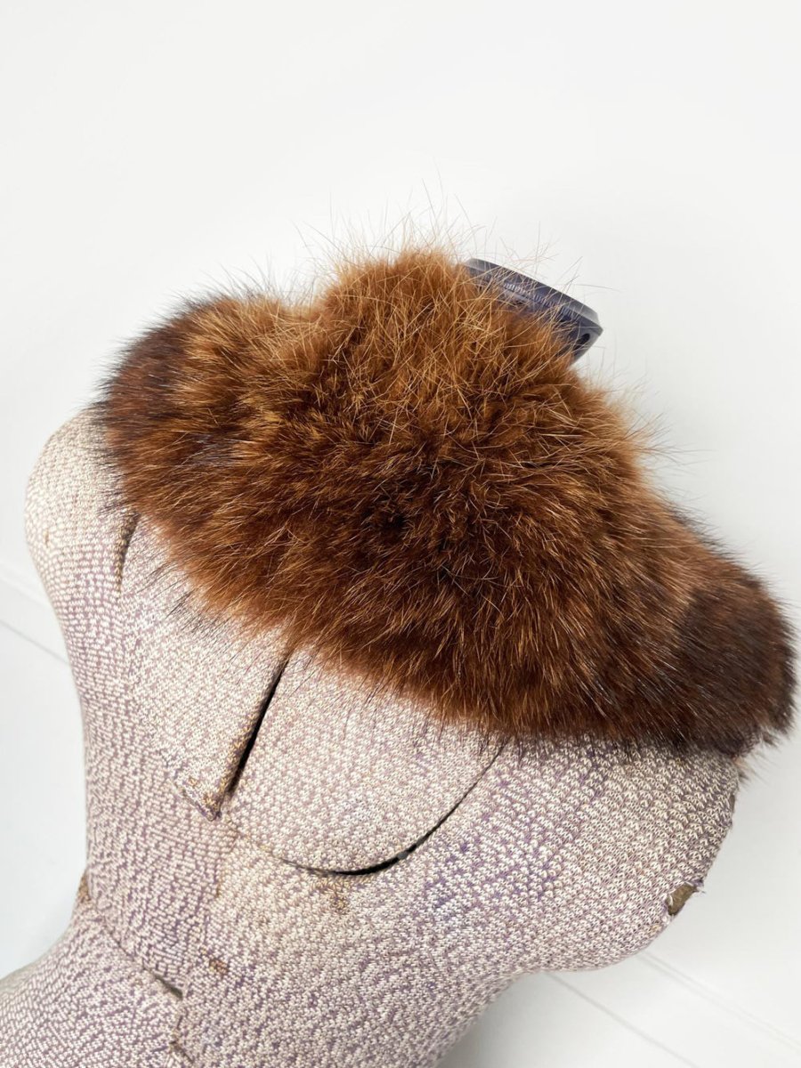 vintage red fox fur stole tie collar - good market thrift store