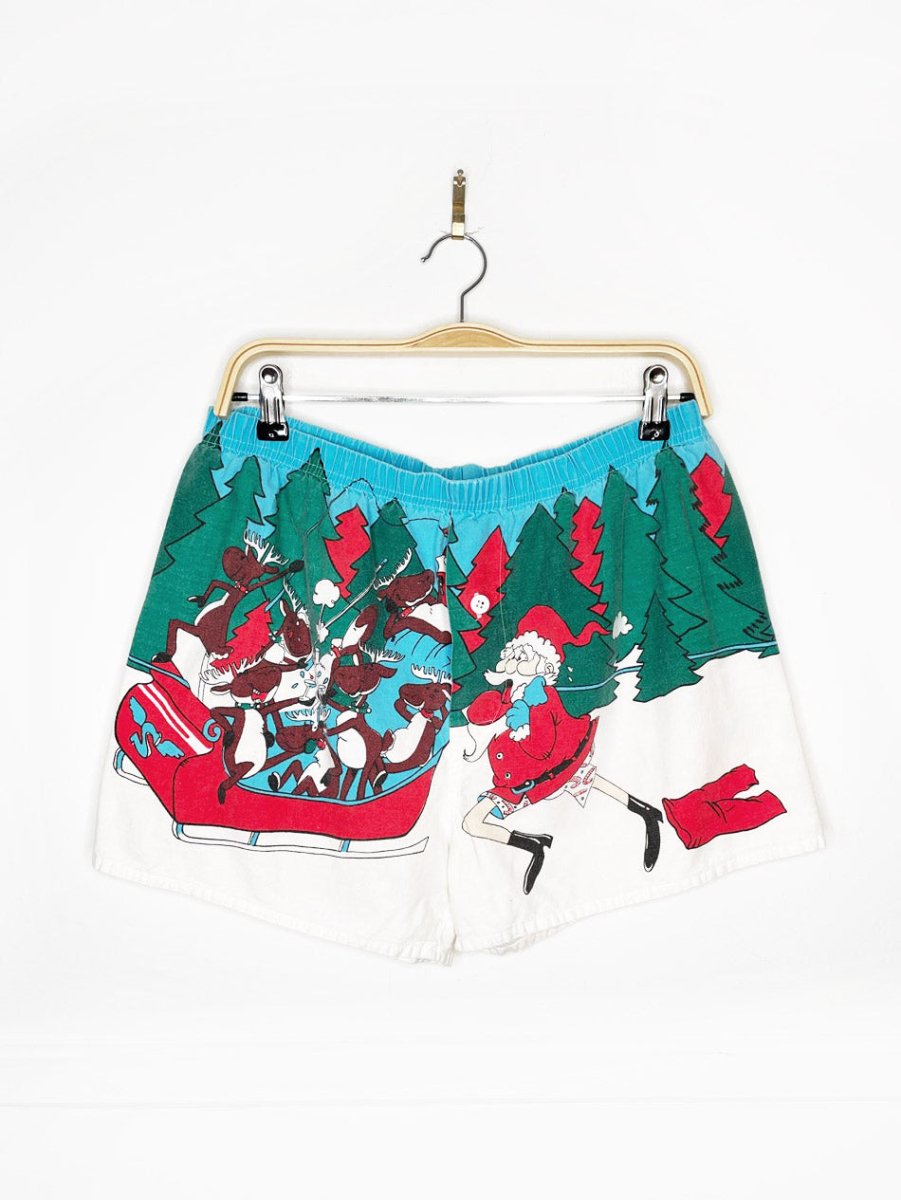 vintage reindeer takeover santa boxers gag gift | made in USA - good market thrift store
