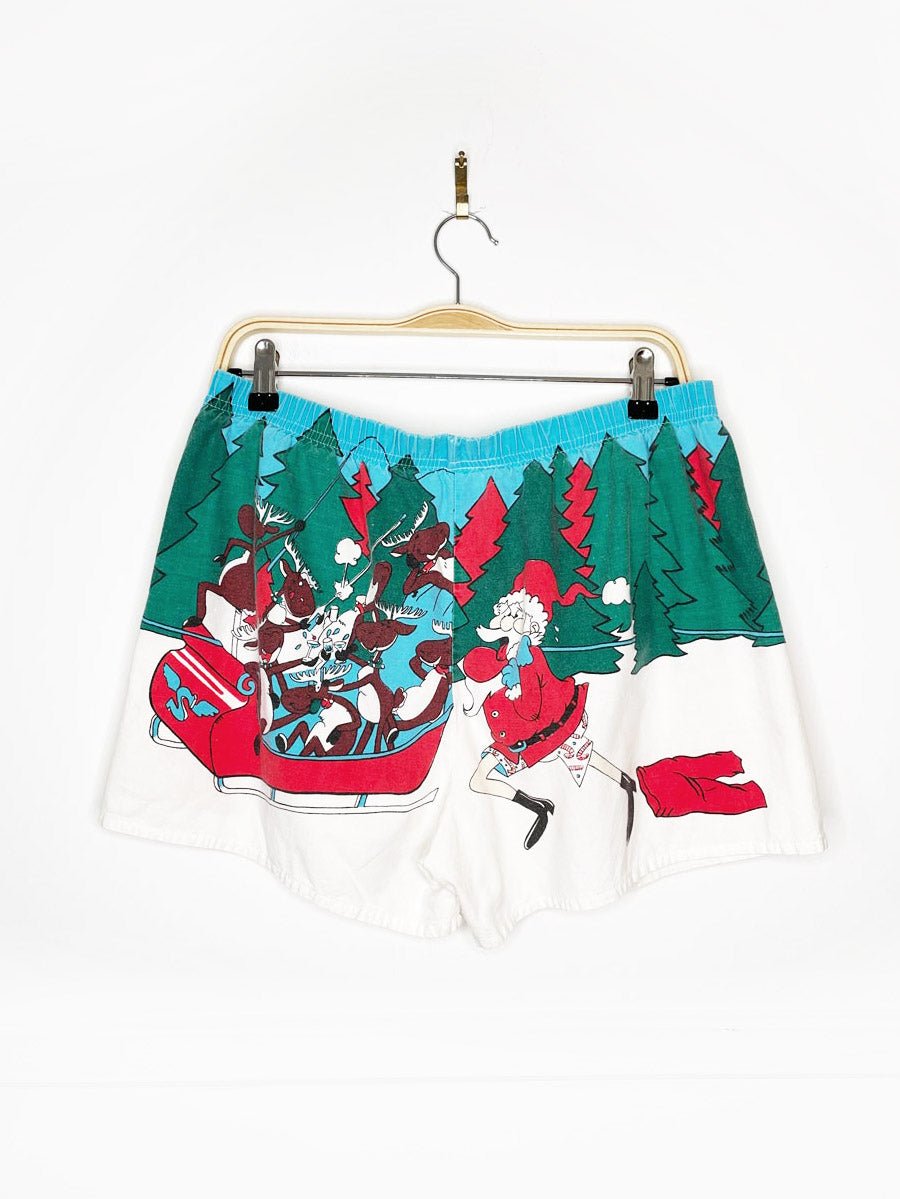 vintage reindeer takeover santa boxers gag gift | made in USA - good market thrift store