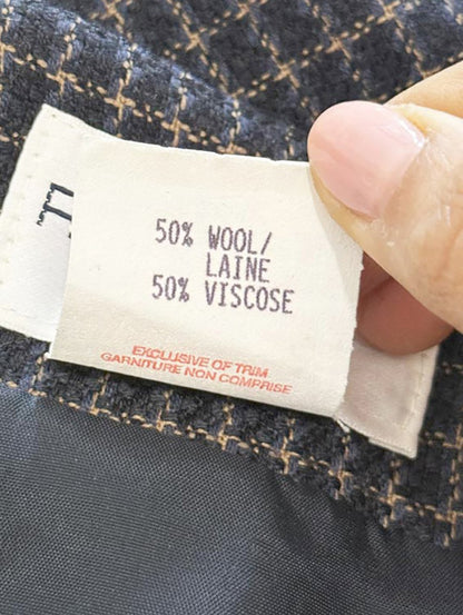 vintage rena rowan wool - blend check mini skirt | made in Canada - good market thrift store