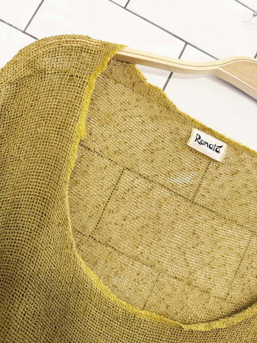vintage renata mesh drawstring boxy top | beach cover up - good market thrift store