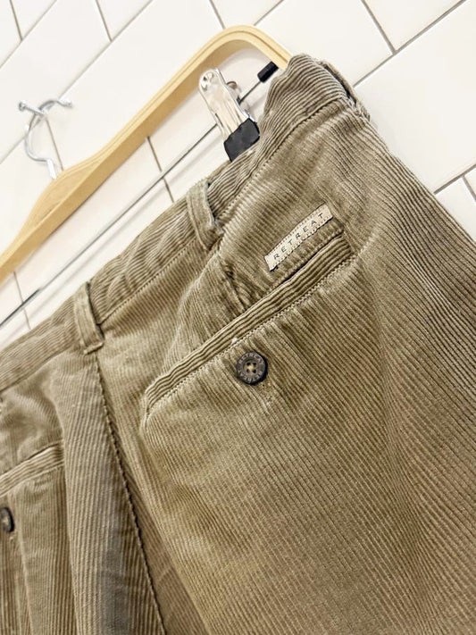 vintage retreat pleated corduroy trousers - good market thrift store