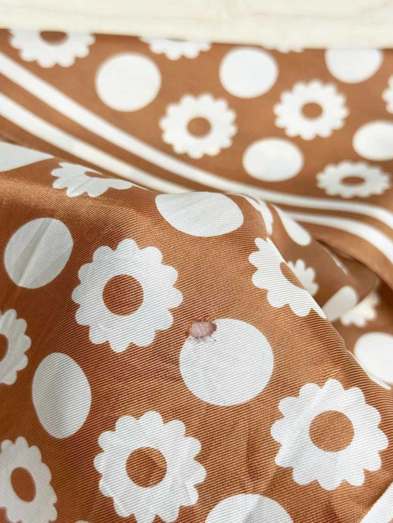vintage retro satin flower scarf | made in Japan - good market thrift store