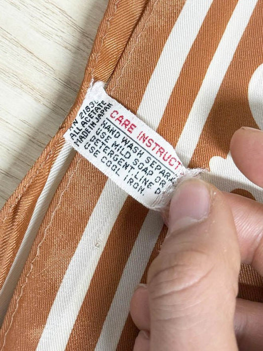 vintage retro satin flower scarf | made in Japan - good market thrift store