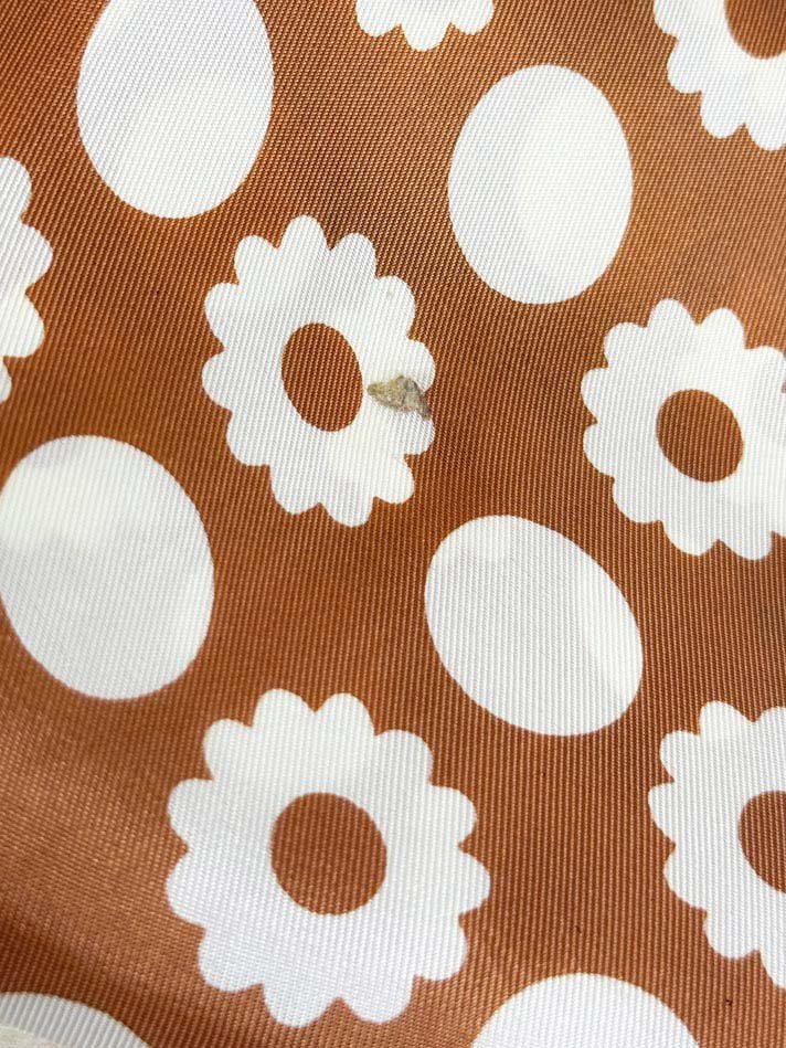 vintage retro satin flower scarf | made in Japan - good market thrift store