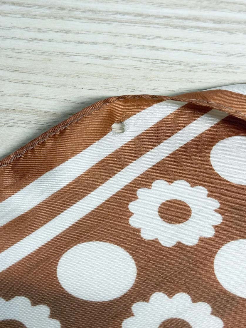 vintage retro satin flower scarf | made in Japan - good market thrift store