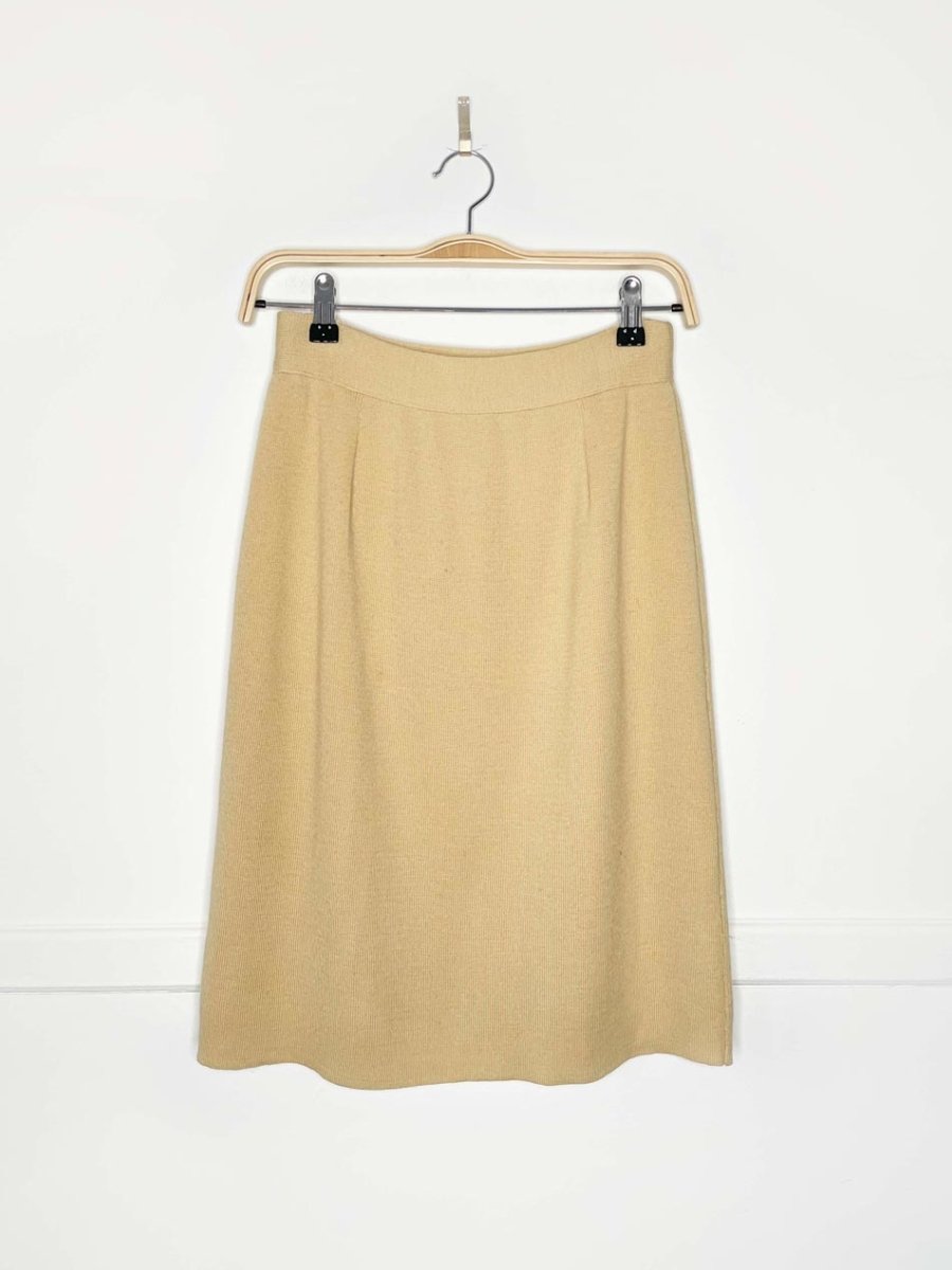 vintage rodier wool - blend knit mini skirt - good market thrift store