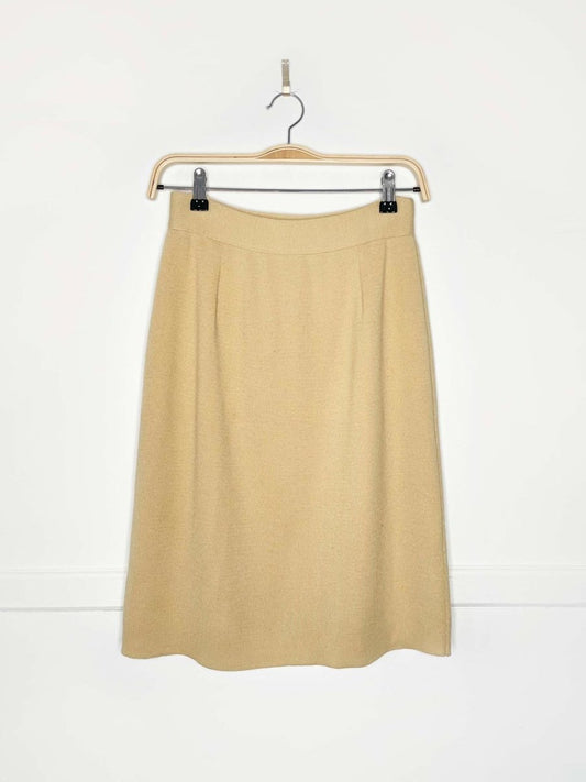 vintage rodier wool - blend knit mini skirt - good market thrift store