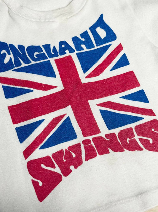 vintage roger miller england swings union jack baby tee - good market thrift store