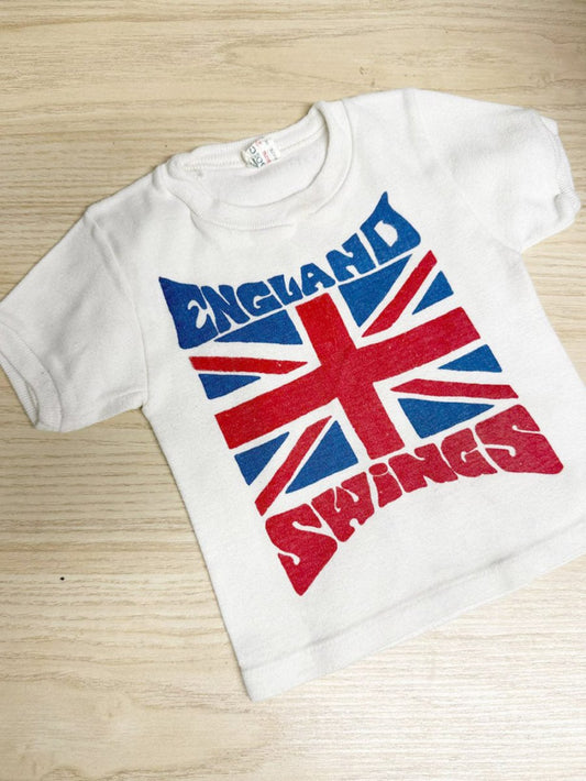 vintage roger miller england swings union jack baby tee - good market thrift store