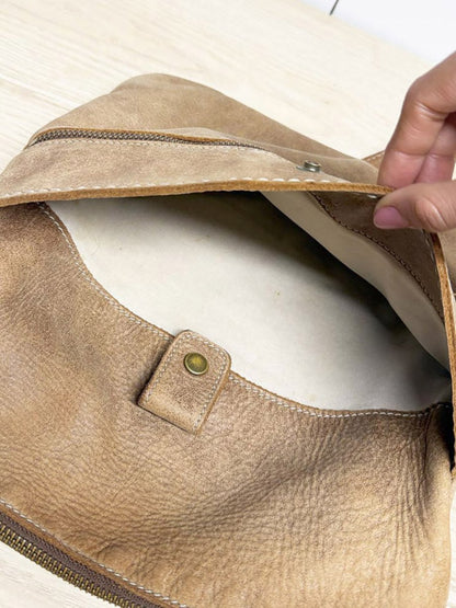 vintage roots leather crossbody bag | made in Canada - good market thrift store