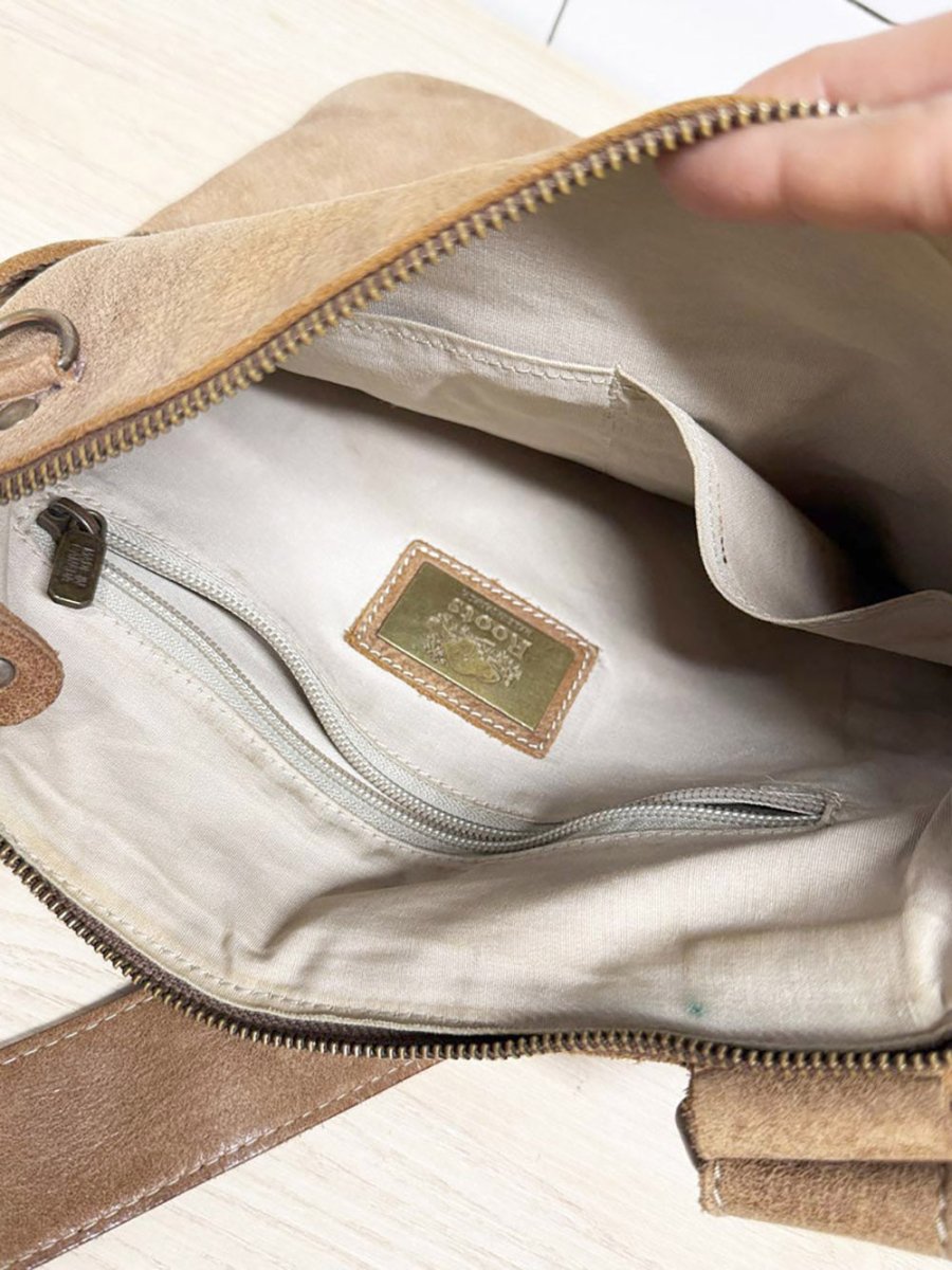 vintage roots leather crossbody bag | made in Canada - good market thrift store