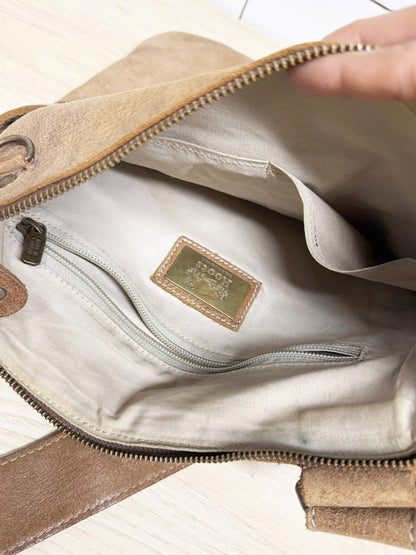 vintage roots leather crossbody bag | made in Canada - good market thrift store