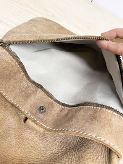 vintage roots leather crossbody bag | made in Canada - good market thrift store