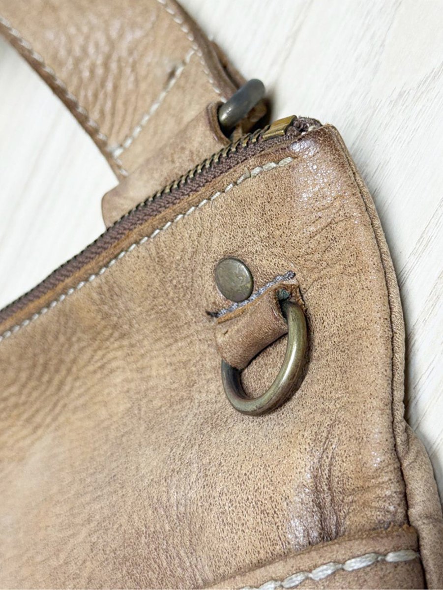 vintage roots leather crossbody bag | made in Canada - good market thrift store