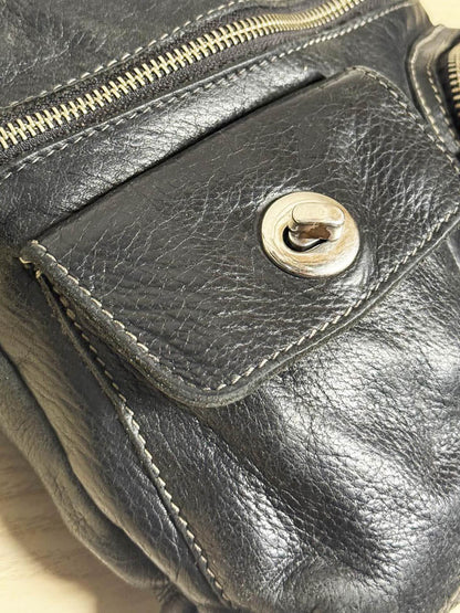 vintage roots leather venetian tribe crossbody bag - good market thrift store