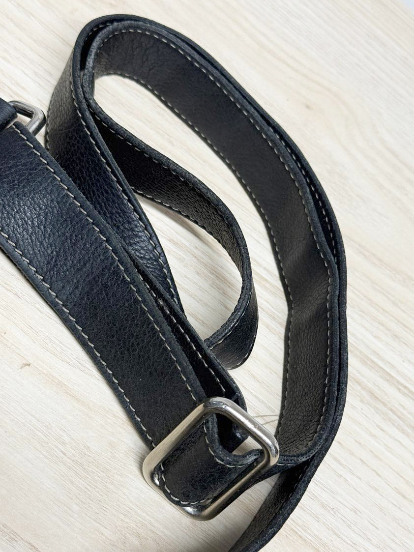 vintage roots leather venetian tribe crossbody bag - good market thrift store