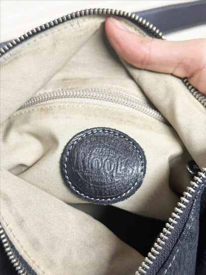 vintage roots leather venetian tribe crossbody bag - good market thrift store