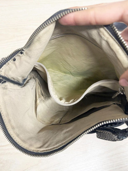 vintage roots leather venetian tribe crossbody bag - good market thrift store